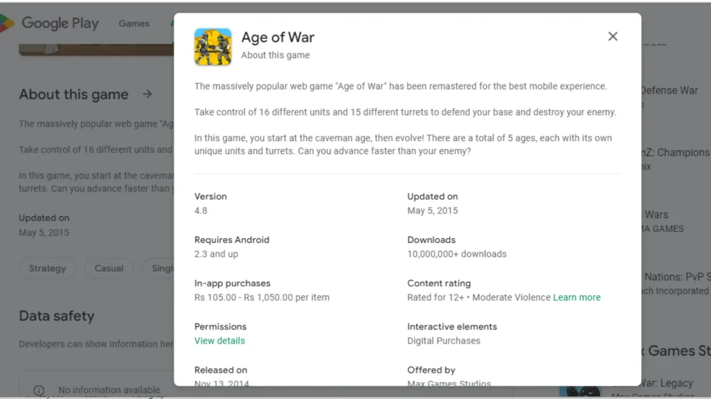 age of war release date google